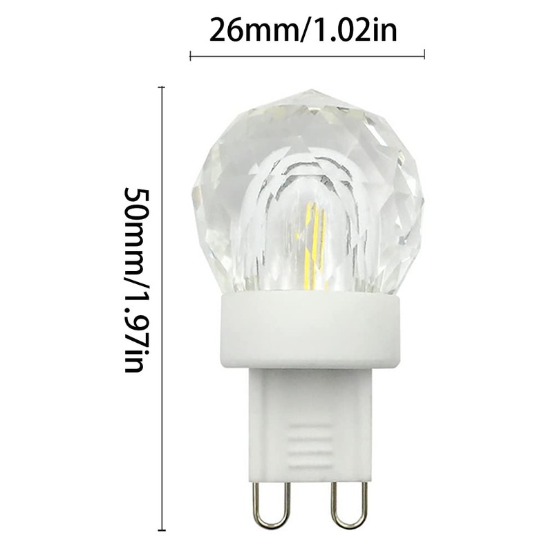 G9 2W LED Bulb Mini Globe Crystal Light (20W Equivalent)