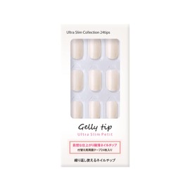 Jelly Tip Ultra Slim Petite 002 Off White (24 Tips / 12 Sizes)