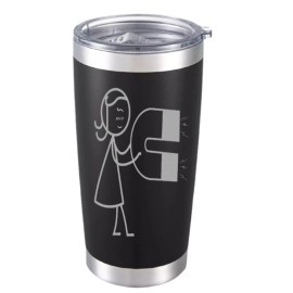 supplymartonline Valentine’s Day Couple Gift – Funny Magnet Attraction Design Coffee Tumblers Set