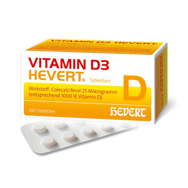 Vitamin D3 Hevert 1000 I.E. Tabletten, 100 pcs. Tablets