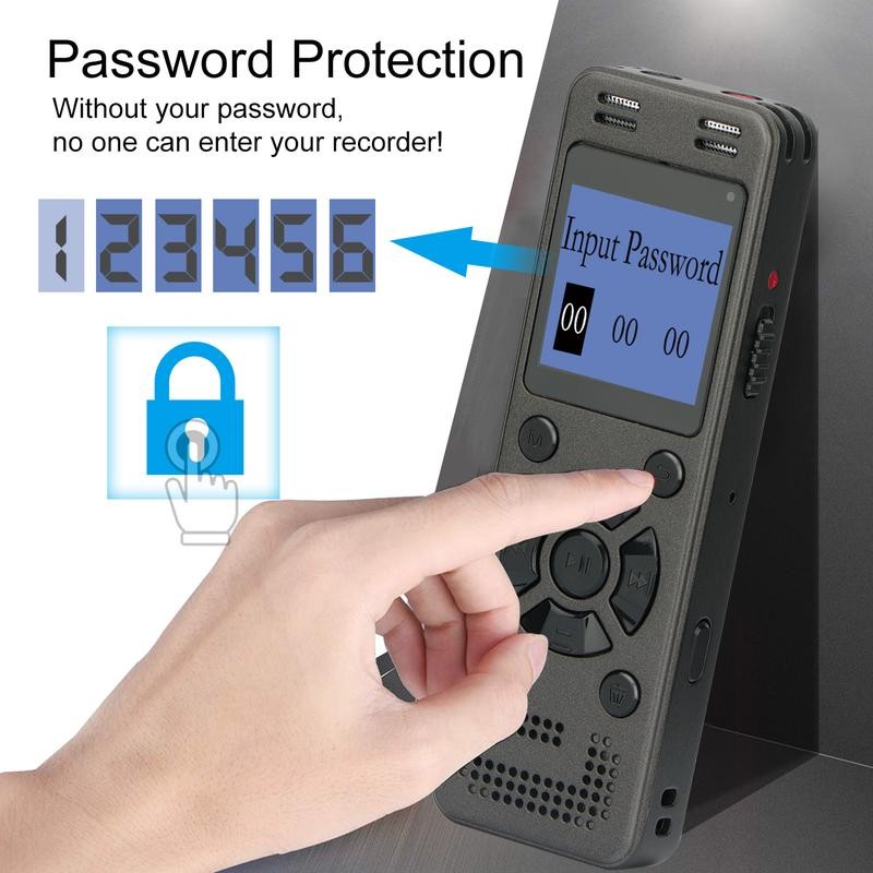 V618 Digital Voice Recorder 64GB with Advanced Noise Reduction, MP3