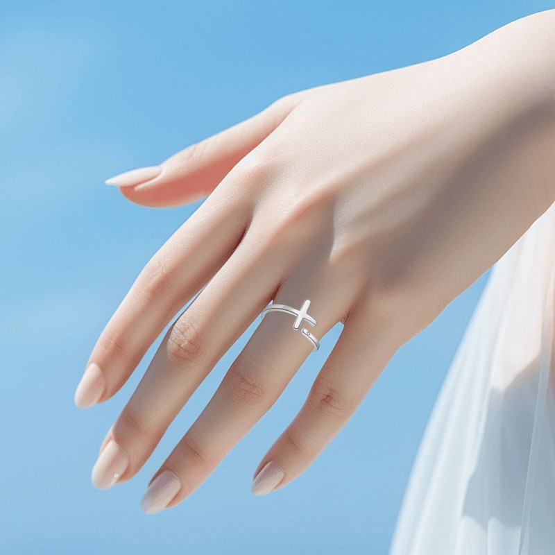 CCWPXX True Love Wait 14K White Gold Plated Ring with