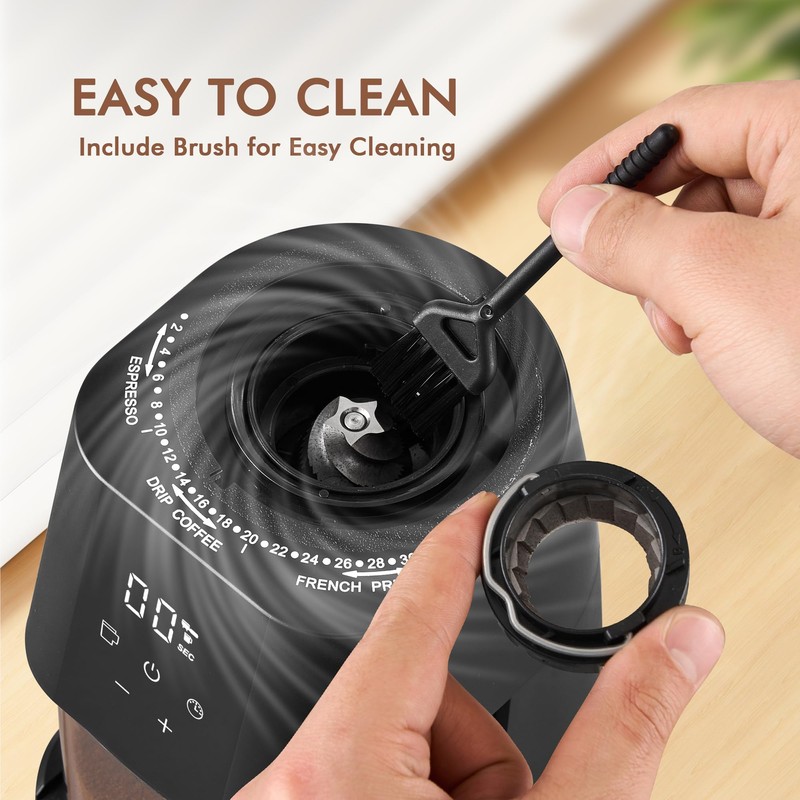 AYCHIRO Burr Coffee Grinder Electric, Adjustable Burr Mill with 30