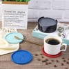 ME.FAN Silicone Coasters with Holder,[6 Pack] Drinking Coasters - Cup
