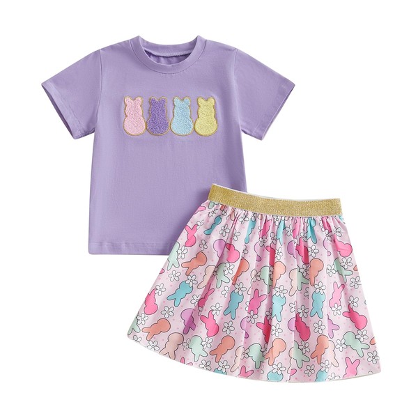 YINGISFITM Toddler Easter Dress outfit Baby Girl Bunny Shirt Sweatshirt