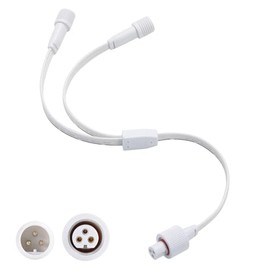 Permanent Outdoor Lights Extension Cable for Govee,Waterproof Extension Cord Compatible with Govee 3Pin and Y-Shaped Extension Cord (Y-Splitter (1 Female to 2 Male))