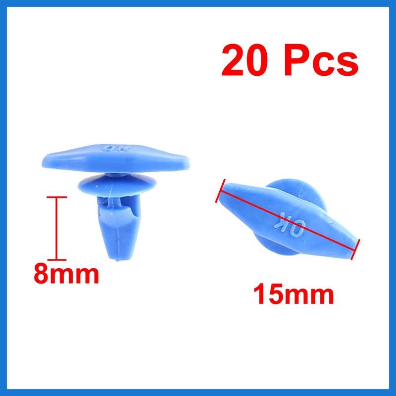 VekAuto 20 Pcs Blue Auto Car Door Card Interior Weatherstrip