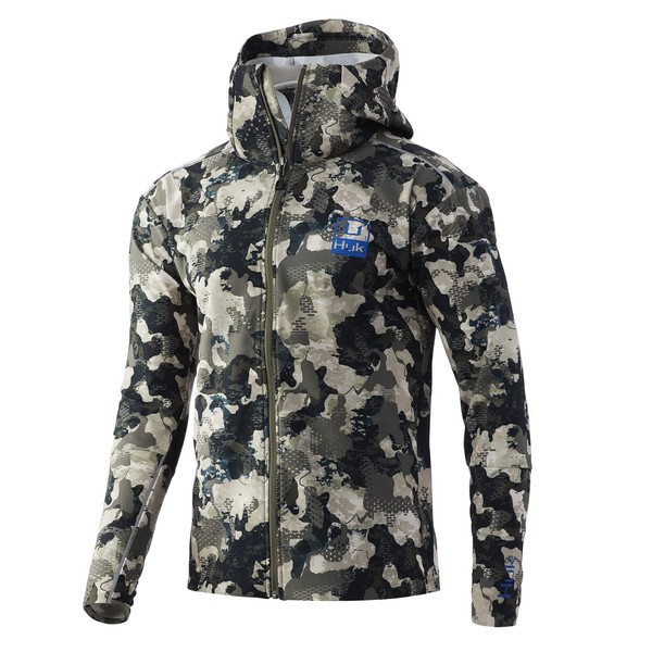 HUK Men's Standard ICON X Light Weight Wind & Water Resistant Jacket, Hunt Club Camo, Small