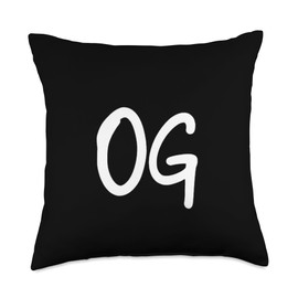 OG / Original Gangster / Old School Hip-Hop Graffiti Marker Throw Pillow