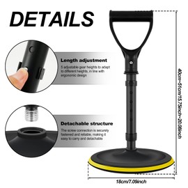 Adjustable Mobility Aid Tool,5 Height Levels Standing Aid Device Stable Standing Assist Device with 7 Inch Base Multifunctional Elderly Lift Assist Device Supports Equipment for Rising Indoors