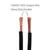 SCCKE 3.3FT 14AWG Battery Alligator Crocodile Clip to 2 SAE