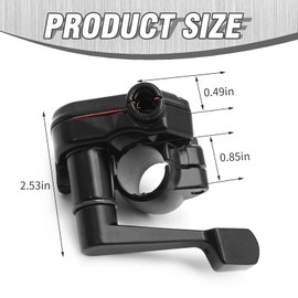 Zreneyfex Thumb Throttle Wire Cable Accelerator Handle Assembly 7/8'' 22mm Replacement for Chinese 50cc 70cc 90cc 110cc 125cc 250cc Go Kart Motorcycle ATV Quad