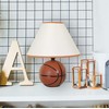 Ore International 604BA-A Ceramic Basketball Table Lamp, 15" H, Orange