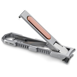 KeyUnity Titanium Foldable Nail Clipper with File, German 4116 Stainless Steel Curved Trimmer for Fingernails - Suitable for Travel & Home Use