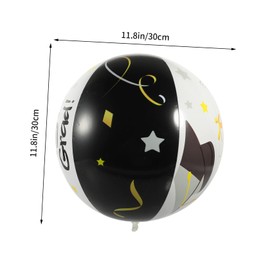 KONTONTY Graduation Design Inflatable Beach Ball PVC Summer Beach Balls for Pool Parties Water Play and Graduation Celebrations Safe and