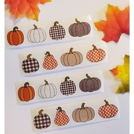 Whaline 16 Plaid Pumpkin Stickers/Fall Stickers/Hallo