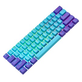 Ussixchare Teclas retroiluminadas 60% para teclado GK61 RK61 Anne Pro, 104 PBT Juego de teclas de tamaño completo para Ducky One 2 Mini 60% de teclado mecánico para juegos Gateron Kailh MX interruptores (Shen2)