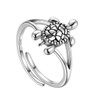 Jewmon 925 Sterling Silver Cute Animal Turtle Ring for Women