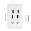 Cat 6 Ethernet Wall Plate, 6 Ports Removable RJ45 Ethernet