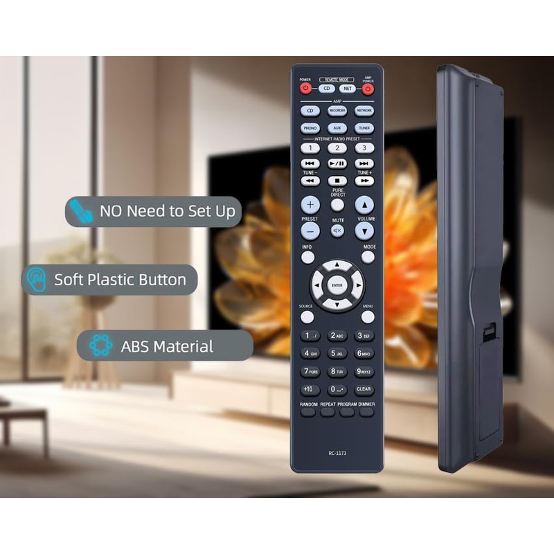 RC-1173 Replacement Remote Control for Denon PMA-720AE PMA-520AE DCD-520AE DCD‑720AE