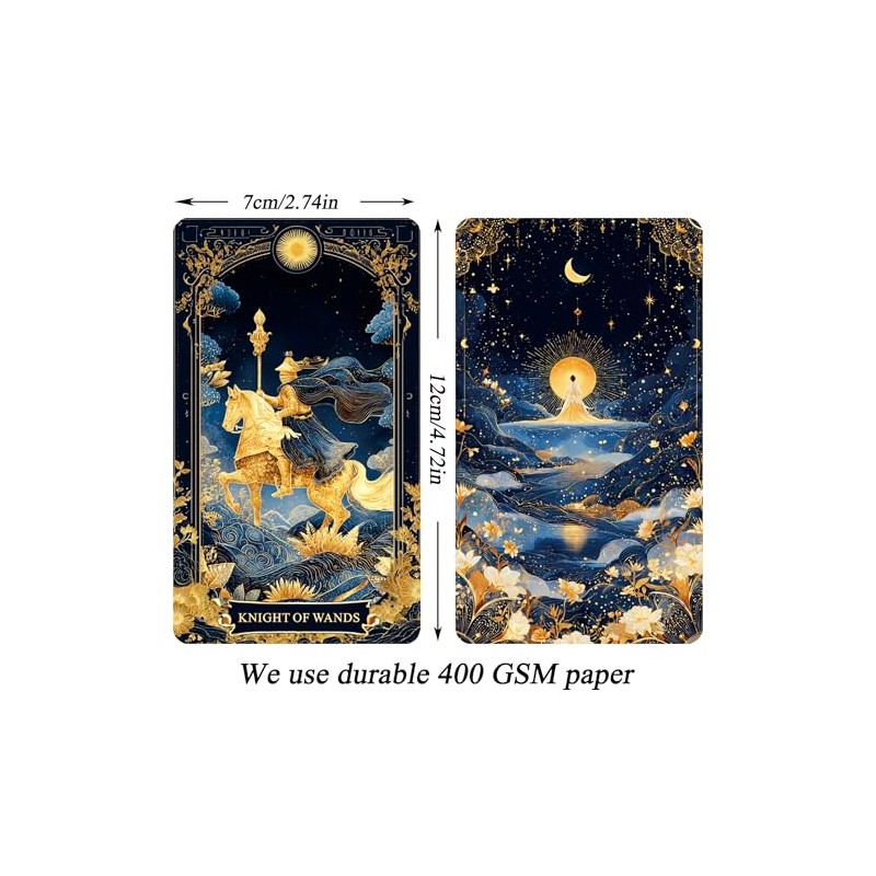 Celestial Tarot Deck, Unique Tarot Cards for Beginners with Blue