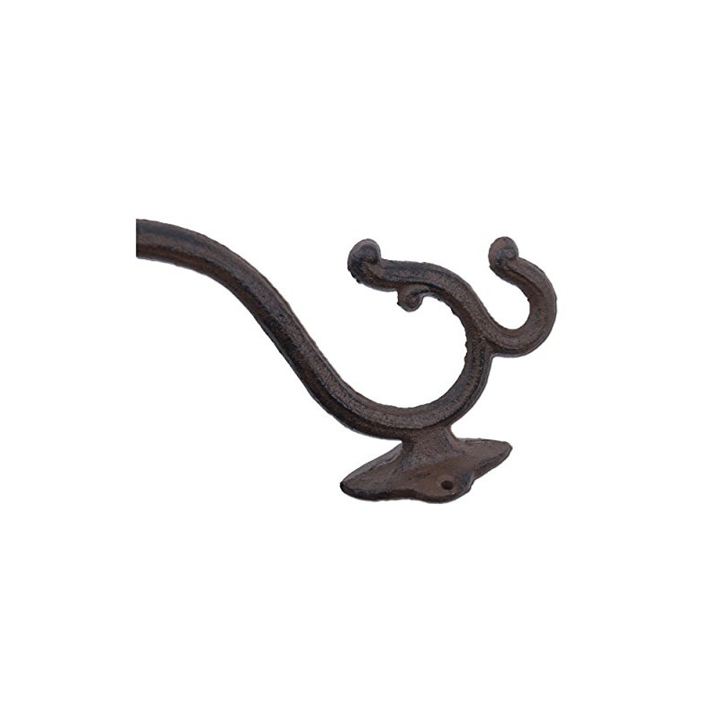 FLAG EMOTES Wall Mount Triple Hook Victorian Style Coat Hat
