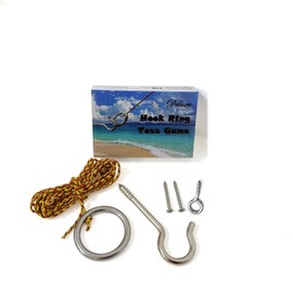 Jac & Mok Hook and Ring Toss Games Outdoor Indoor Games-Hardware and Nylon String Ring Toss Toys