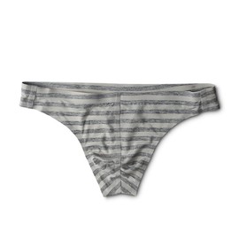 COMLIFE Low Rise Silky Thong Briefs for Mens Striped Thin Bikini Thong Panties Underwear Underpanties