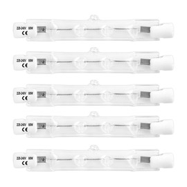 SCNNC R7S Halogen Bulbs 78 mm 80 W Dimmable 220-240 V 1400LM Warm White 2700K Halogen R7S 78 mm for Floodlights, Security Lights, Landscape Lighting, Pack of 5