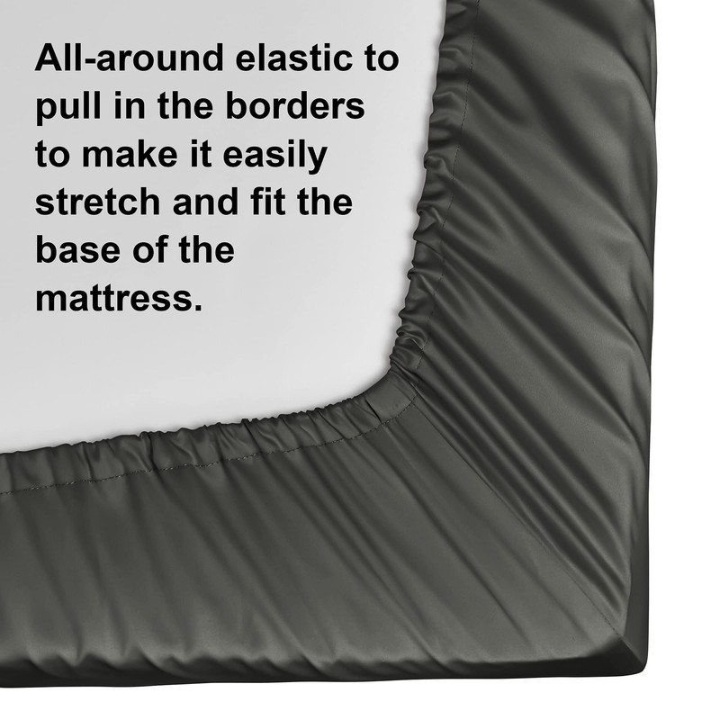 NTBAY 500 Thread Count 100% Egyptian Cotton Double Fitted Sheet,