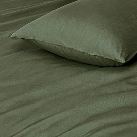 Gioia Casa Vintage Washed 100% Cotton Standard Pillowcase - Ultra Soft, Comfy, Hypoallergenic, Breathable Bed Pillowcase - Luxurious Standard Pillow Cover - Khaki Green - 2 Pcs
