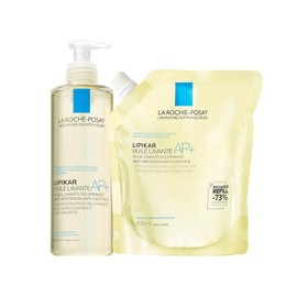 La Roche-Posay Lipikar Oil AP+ Cleansing Body Oil, Refill Pouch, 400ml