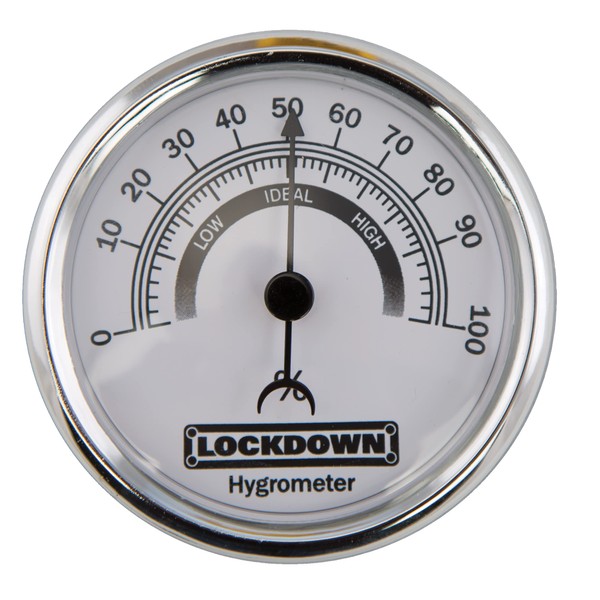 Lockdown Vault Hygrometer for Monitoring Humidity and Moisture Control in