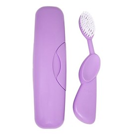RADIUS Toothbrush Original Big Brush, BPA Free ADA Accepted - Left Hand - Lavender Brush with Lavender Case