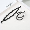 6PCS Black Plastic Bun Maker Double Hook Hair Styling Hairpins