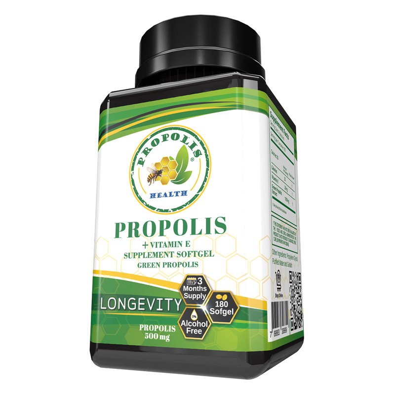 Propolis Health Propolis Capsules 1000mg-Daily with Vitamin E Per dose