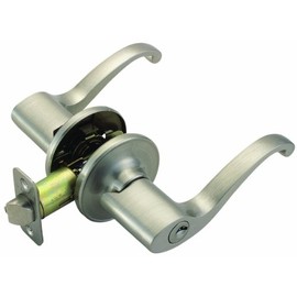 Design House 784918 Scroll Entry Door Lever, Satin Nickel, 2-Way Adjustable