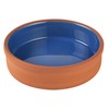 Restaurantware-Terra Tek 8.8 Ounce Terracotta Cazuelas, 2 Blue Glazed Clay