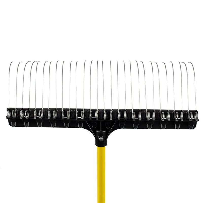 THE GROUNDSKEEPER II Rake 55-inch Lightweight Fiberglass Handle, 21-inch Head,