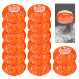 12 Pieces Detector Cover Fire Alarm Dust Paint Cover Stretch Plastic Fire Alarm Thicken Elastic Paint Covers During Commercial Building Home Alarms Cooking or Baking Use, Orange