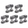 uxcell 5Pcs #25 Chain Master Connector Link Roller, 1/4" Pitch Carbon Steel, Standard Connecting Split Links for 04C Chain