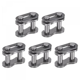 uxcell 5Pcs #25 Chain Master Connector Link Roller, 1/4" Pitch Carbon Steel, Standard Connecting Split Links for 04C Chain