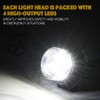 Xprite White LED Hideaway Emergency Strobe Lights Kit, 20 Flashing