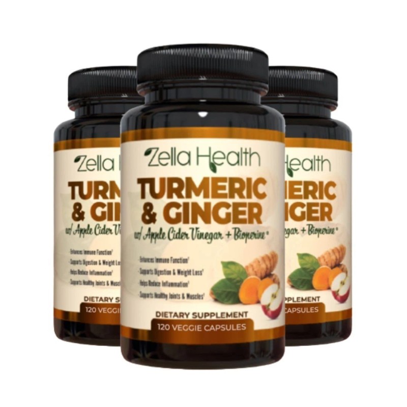 Zella Health Turmeric & Ginger with Apple Vinegar & Bioperine