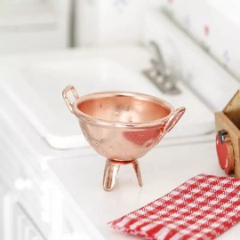 Factory Direct Craft Dollhouse Ultra Miniature Copper Colored Colander or Strainer- Package of 6