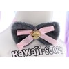 C-20-2 Grey Cat Paw Gloves Tail Collar Ears Headband Set