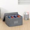 Qozary Index Card Holder 4x6 - Index Card Box With