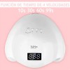 Lampara De Uñas Uv Profesional Secador Uñas Led Con Pantalla