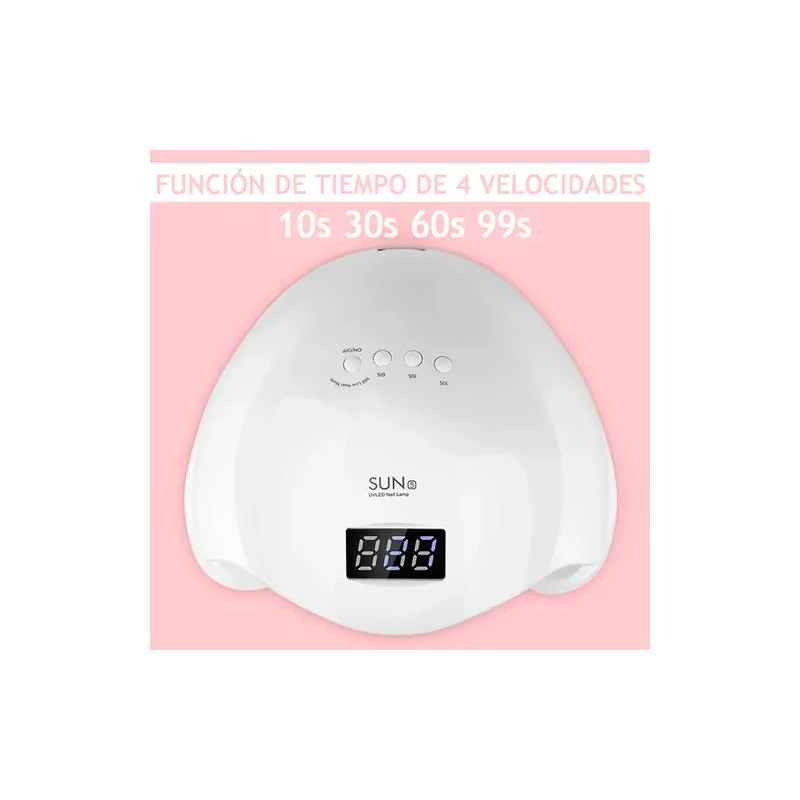 Lampara De Uñas Uv Profesional Secador Uñas Led Con Pantalla