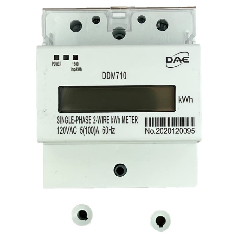 DAE DDM710 120V kWh Meter 100A 1P2W(1 hot wire, 1